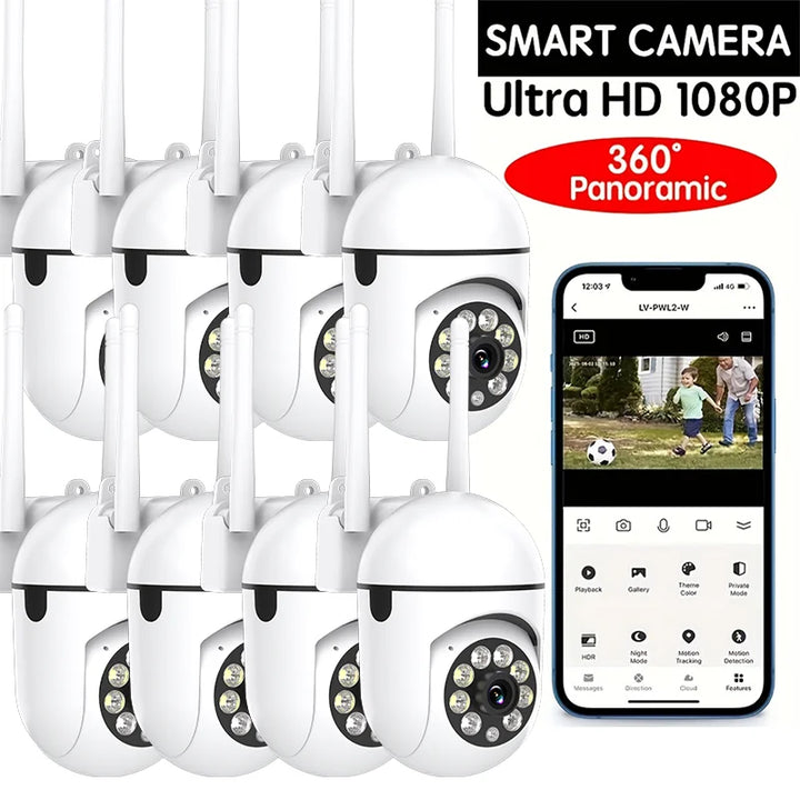 4PC Boykeep Wireless WiFi Security Camera,Ease Life APP,1080P,Color Night Vision,2-Way Audio,360 Pan/Tilt/Zoom,Motion Tracking